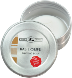 Golddachs Rasierseife Classic in Aluminium-Dose, gebürstet