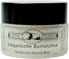 Golddachs Ungarische Bartwichse in Glasdose