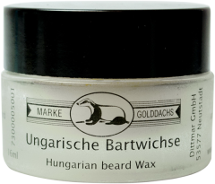 Golddachs Ungarische Bartwichse in Glasdose